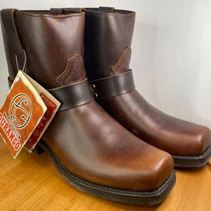 Durango 7-Inch Short Harness Boot 11D Brown Frontier Leather Square Toe NWT